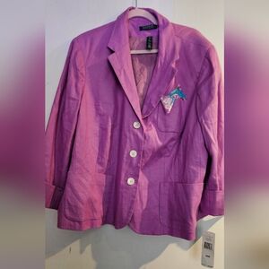 Ralph Lauren Vibrant Purple Women's Blazer